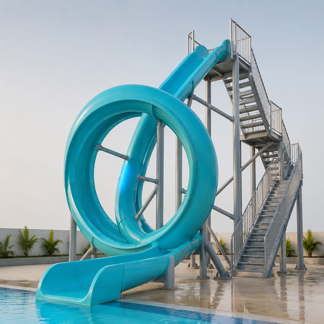 FRP Aqua Loop Water Slide