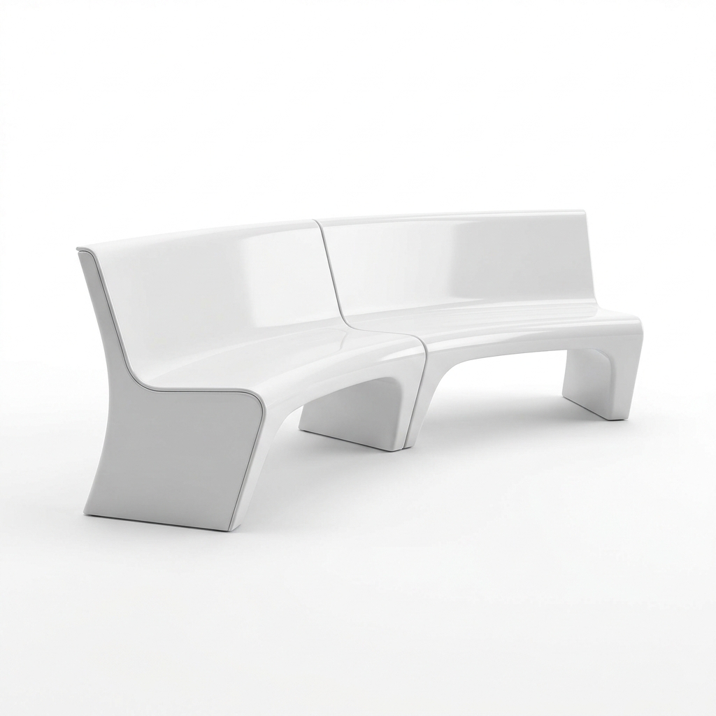 FRP Curved Park Bench