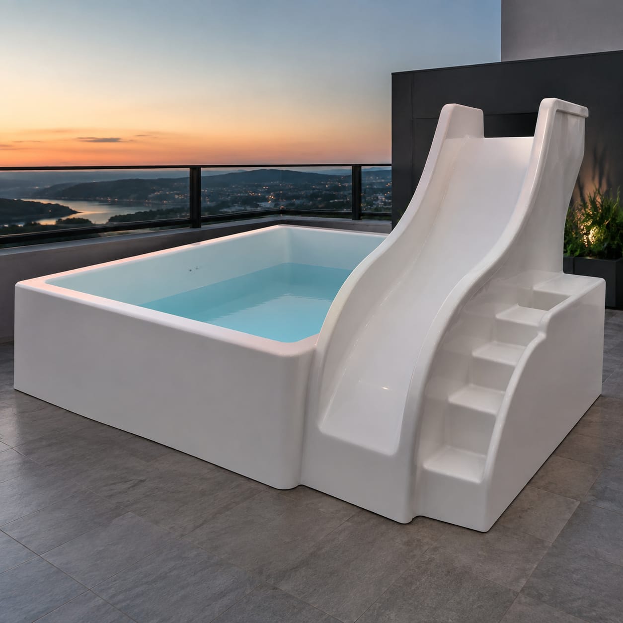 FRP Rooftop Plunge Pool Shell