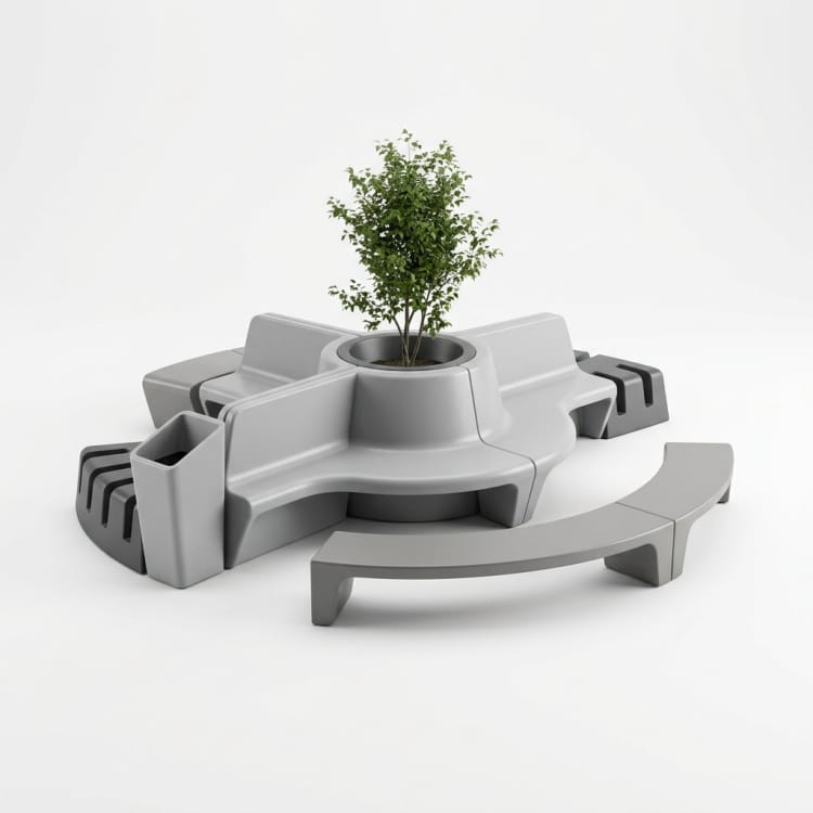 FRP Street Furniture Cluster